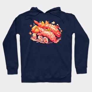 Cute Sushi Anime Food Pixel Art Hoodie